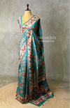Blue semi tusser saree- PBR45G