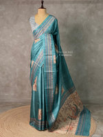 Blue Semi tusser silk saree - KRUPT2