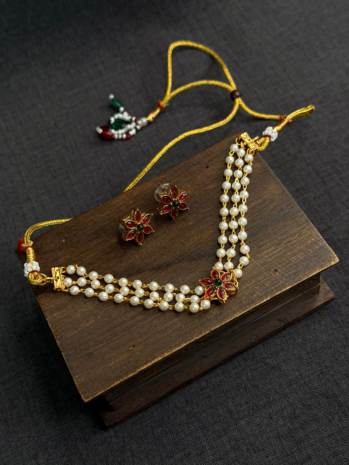 pearl 3 layer necklace - JW156A