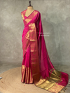 Rani Pink Semi Banarasi saree - LZ9G