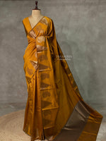 Mustard Yellow banarasi silk saree -PMR4A