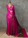 Magenta banarasi silk saree -PMR4B