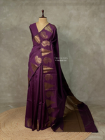 Wine banarasi silk saree -PMR4D