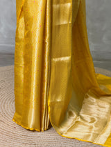 Yellow Brocade banarasi saree -MPSB51