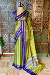 Green and blue Semi banarasi silksaree -PFAZ11