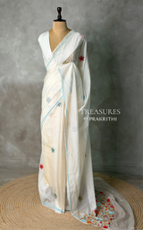 Off white Silk kotta saree saree- PBR8F