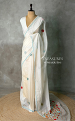 Off white Silk kotta saree saree- PBR8F