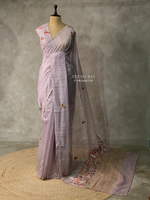 Lavender jute tissuesaree -VR2B