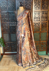 Chicku Shade tusser saree- PBR31T2D