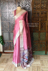 Pink Tusser Silk saree- PBR31T4E