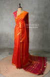 Orange Chanderi Silk cotton saree- PBR60JC