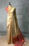 Sandal Chanderi Silk cotton saree- PBR60JE