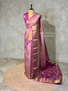 Onion pink and Magenta semi kanchipuram soft silk saree - PSSN199N