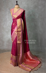 Wine and mauve Pink silk saree -BSP28H