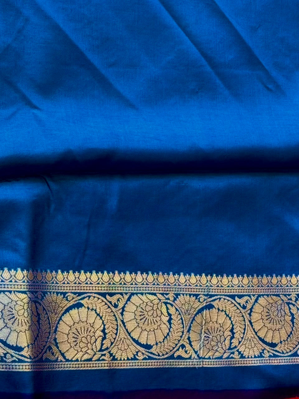 Magenta and blue Banarasi Crape silk saree - PBRHD3