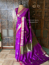 Vadamalli Semi Raw mango silk saree- PBR50A