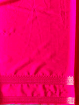 Rani Pink Banarasi Crape silk saree - PBRHE4