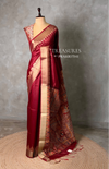 Maroon silk cotton saree- PBR49D