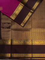 Vadamalli and brown kanchipuram silk saree- PSSR268