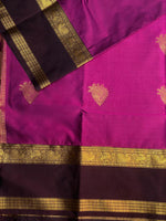 Vadamalli and brown kanchipuram silk saree- PSSR268