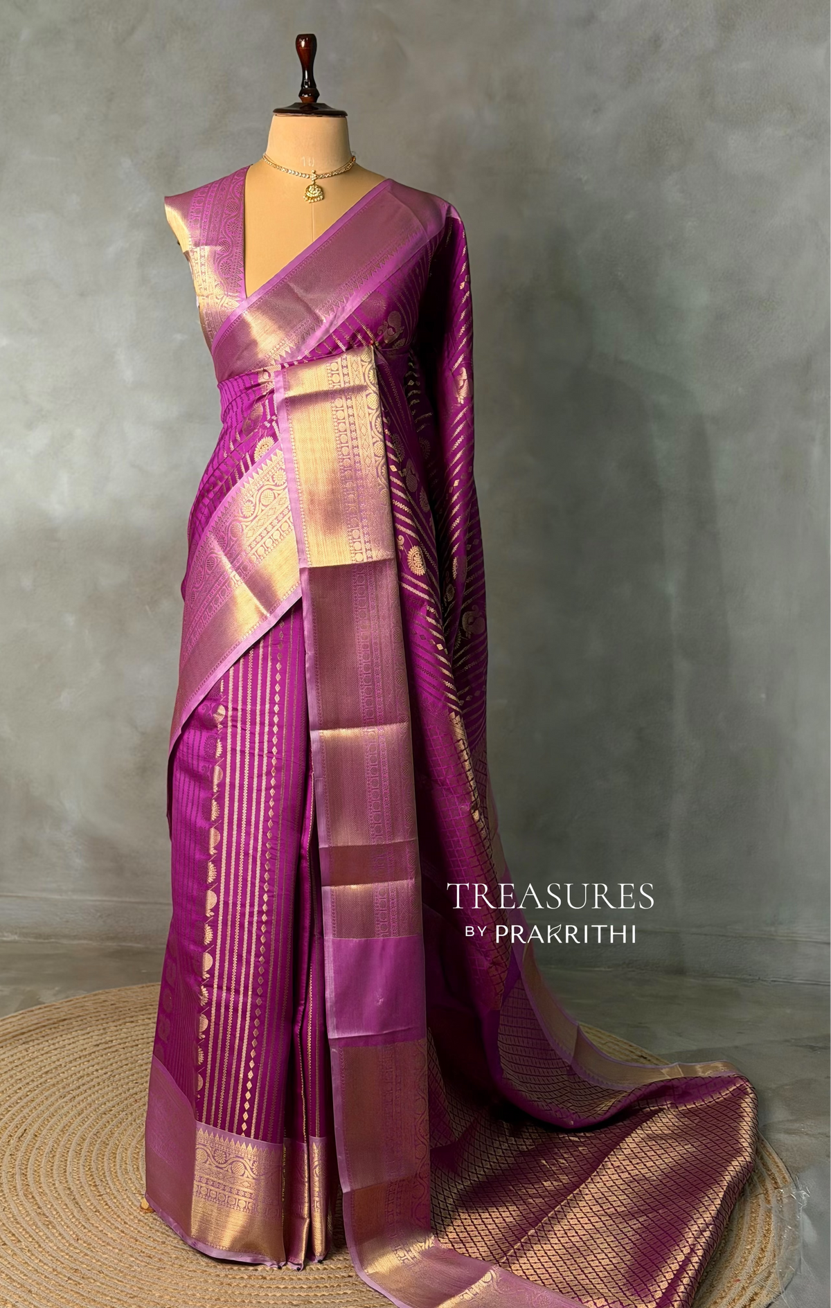 Magenta banarasi silksaree -LZ8J