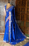 Royal Blue Semi Raw mango silk saree- PBR50C