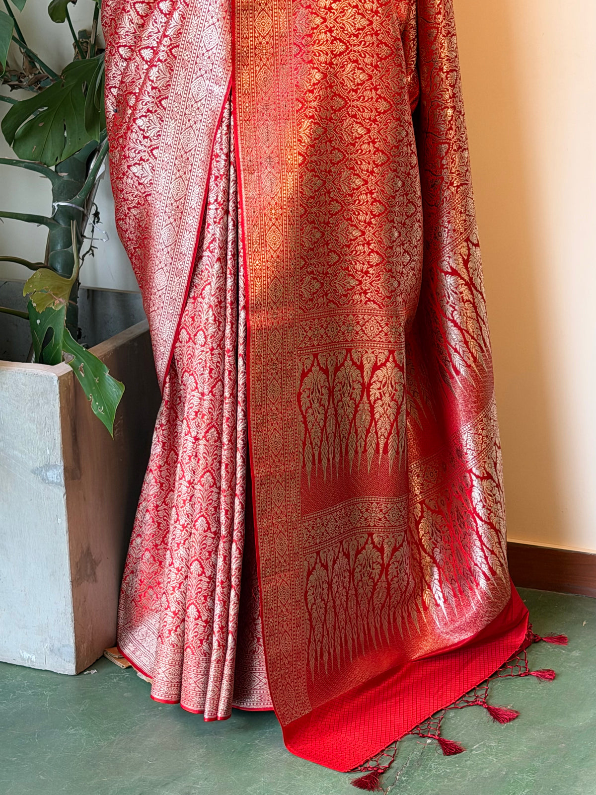 Red Bridal banarasi silksaree -PBR9B