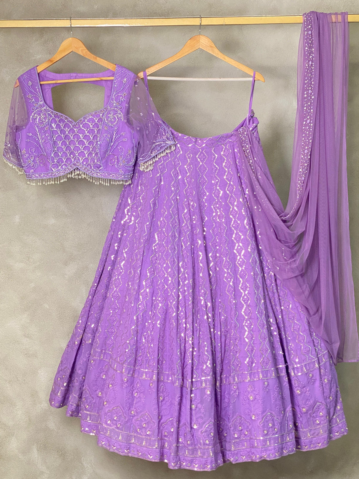 Lavender lehenga set - PL14
