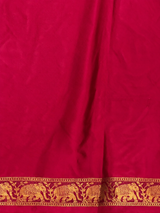 Dark Pink Semi Mysore crepe Silk Saree - PBRMJ6E