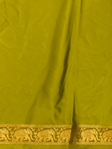 Light Olive Green Semi Mysore crepe Silk Saree - PBRMJ6D