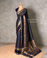 Navy Blue Soft silk Saree - PBRFA4D