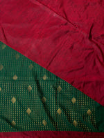 Green and maroon soft silk saree - PSS073A