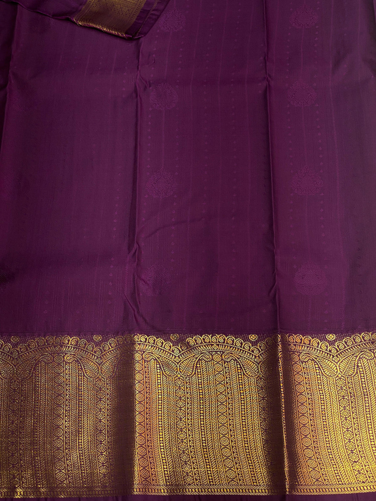 Sandal and Violet silk saree- PSS057A
