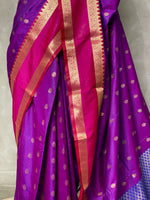 purple and Blue traditional kanchi saree - PSSPURPLE