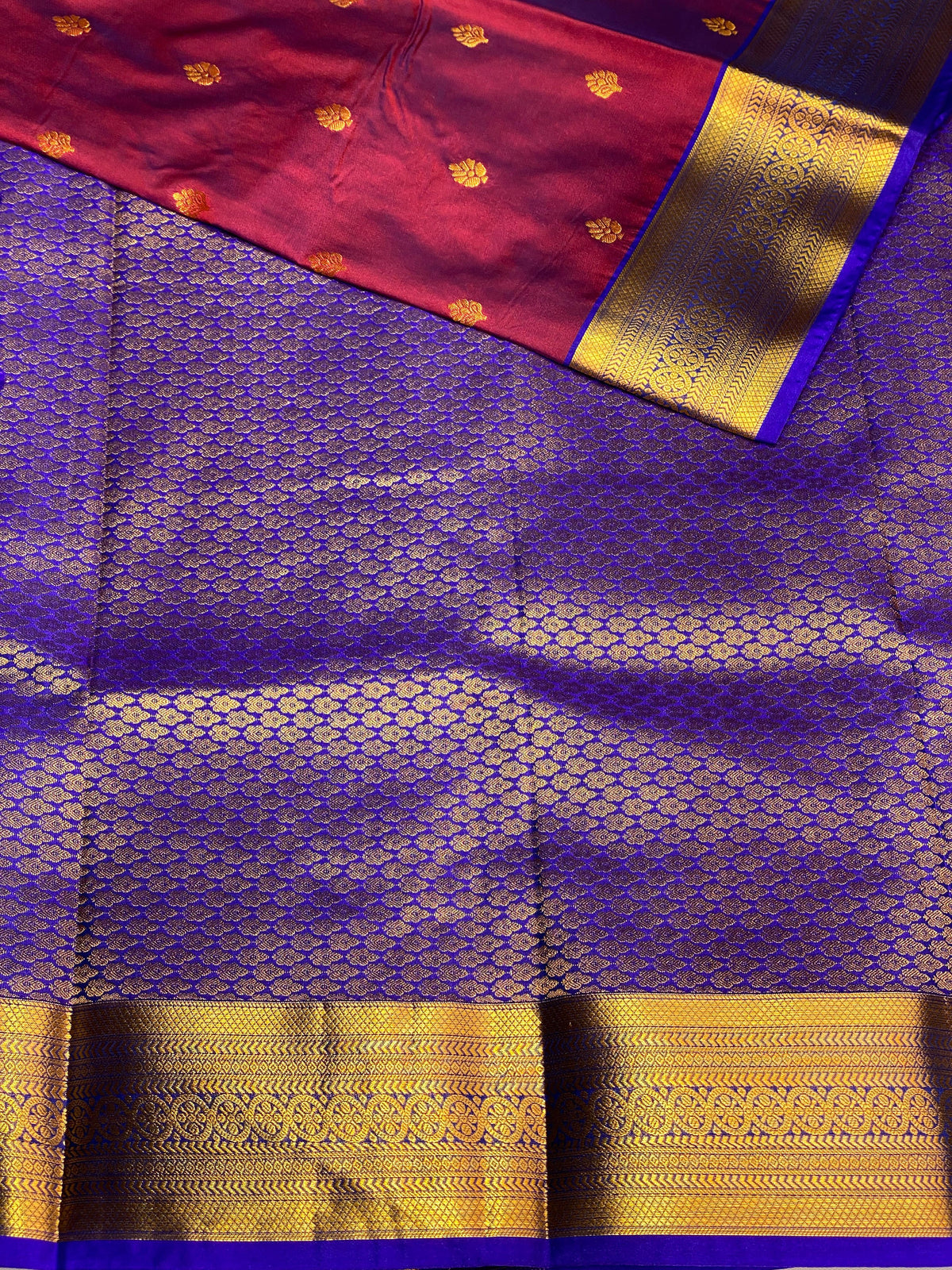 Green and Blue silk saree- PSPP6