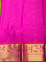 Olive green and magenta silk saree- PSSC8A