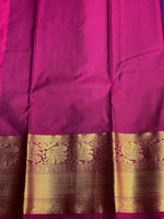 Royal blue and magenta silk saree- PSSC8E