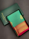 green and magenta silk saree- PSSD5