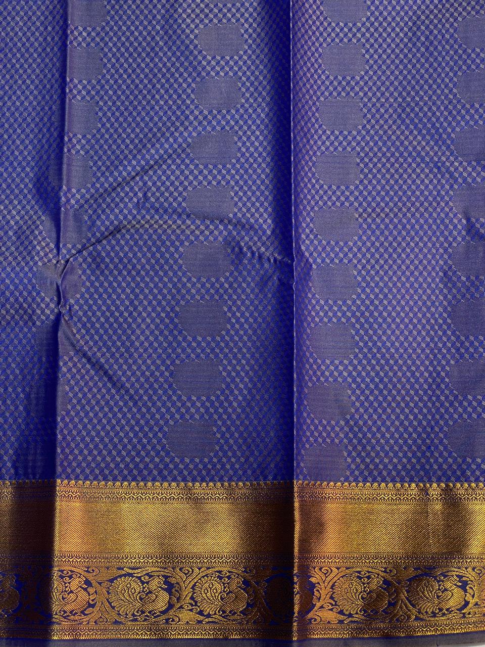 Violetand Blue silk saree- PSP9