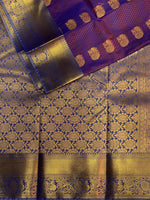 Violetand Blue silk saree- PSP9