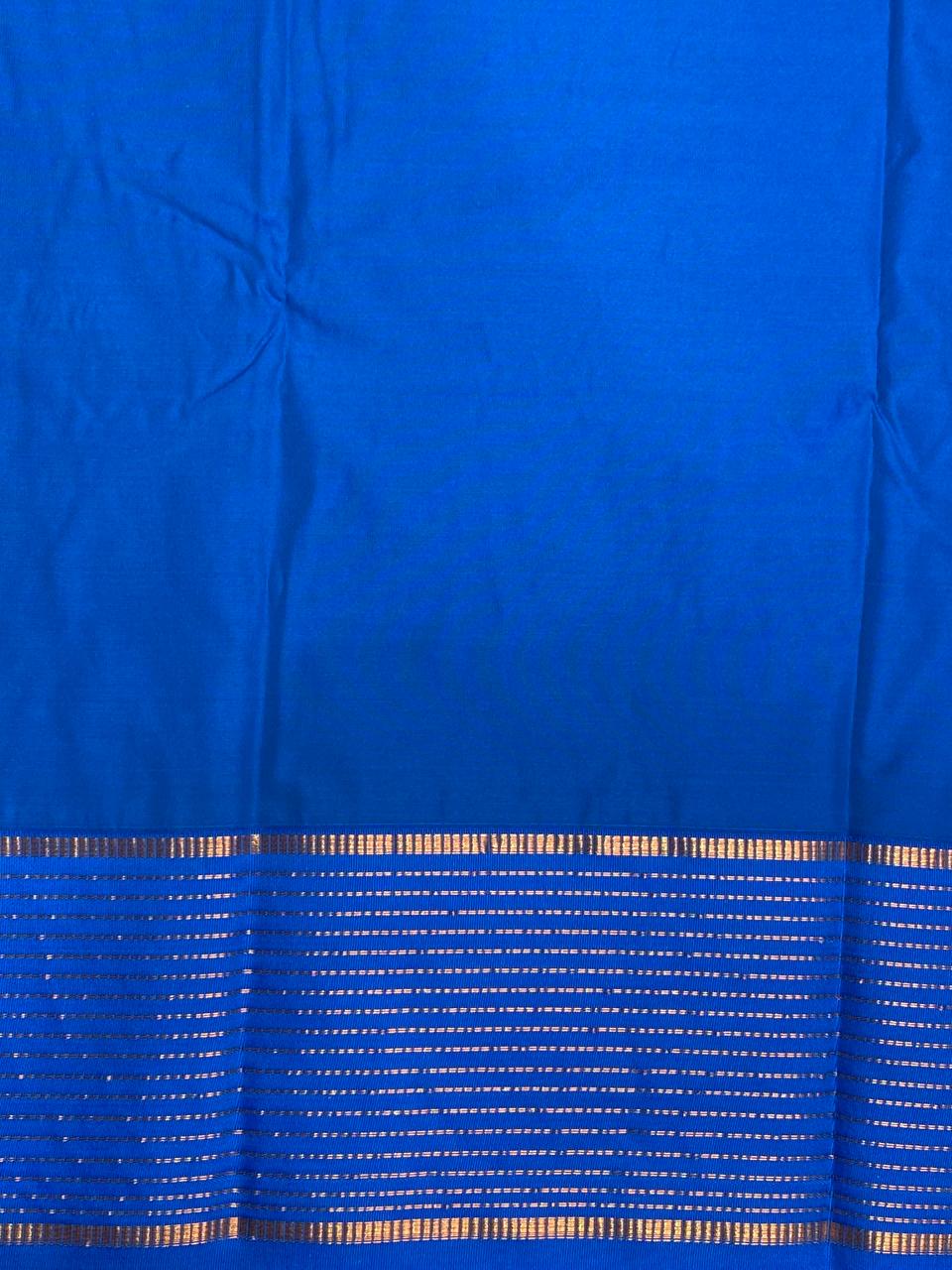 Maroon and blueKanchipuram Silk saree - PPSILKh