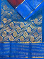 Maroon and blueKanchipuram Silk saree - PPSILKh