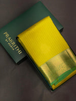 Lime green and parrot Green Pure Kanchipuram Silk saree - PPSILK8