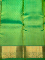 Lime green and parrot Green Pure Kanchipuram Silk saree - PPSILK8