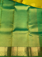 Lime green and parrot Green Pure Kanchipuram Silk saree - PPSILK8