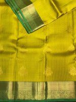 Lime green and parrot Green Pure Kanchipuram Silk saree - PPSILK8