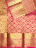 Pastal peach and magenta pure Kanchipuram Silk saree - PPSILK36