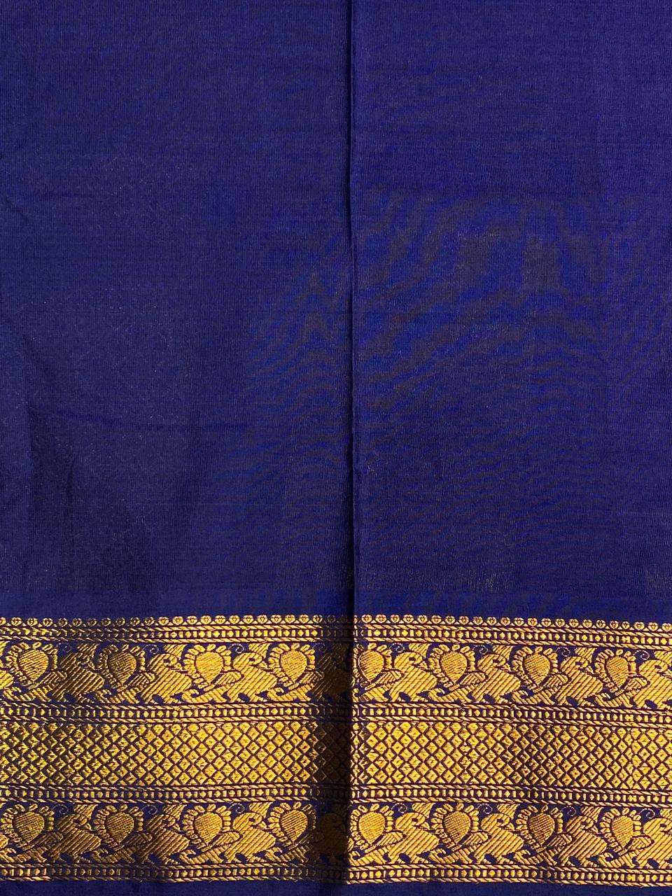 Purple and Dark blue kanchi silk saree - PSSPP