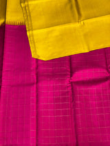 Magenta and yellow Pure Kanchipuram Silk saree - PPSILK15