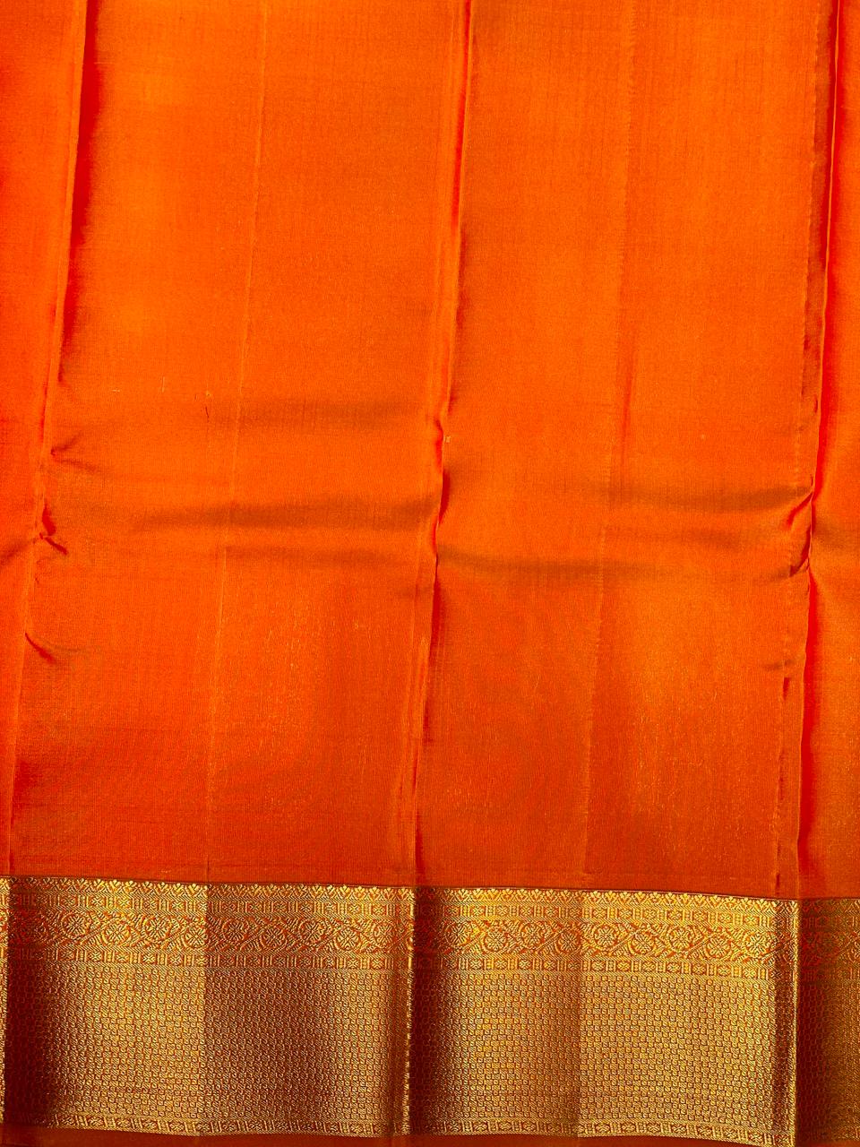 Red and Orange Pure Kanchipuram Silk saree - PPSILK17
